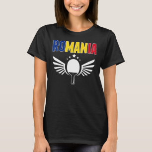 Camiseta Romênia Ping Pong Mesa romeno Suportado