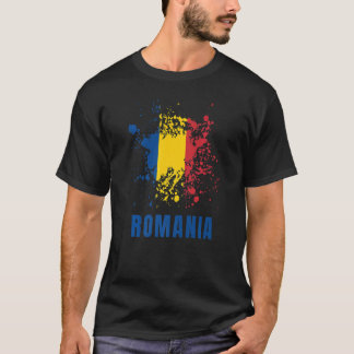 Camiseta Romênia Retro Vintage WaterColor Sport romeno F