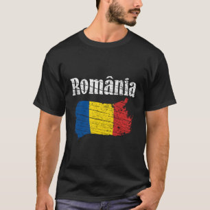 Camiseta Romênia Sinalizador romeno Vintage Gráfico Romênia