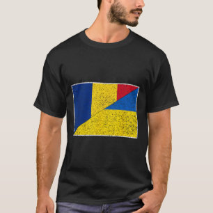 Camiseta Romênia Ucrânia Bandeira Orgulho Ucraniano Romeno