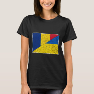 Camiseta Romênia Ucrânia Bandeira Orgulho Ucraniano Romeno