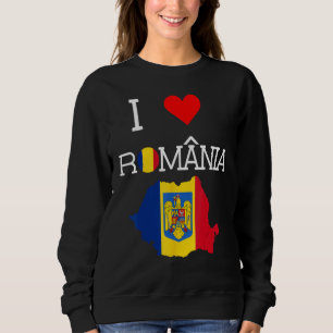 Camiseta Romeno Eu amo a Romênia