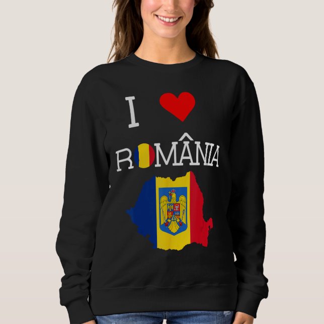 Camiseta Romeno Eu amo a Romênia (Frente)