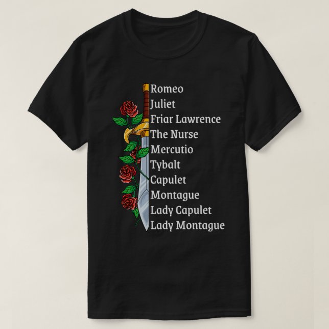 Camiseta Romeo and Juliet, William Shakespeare Gift Pullove (Frente do Design)
