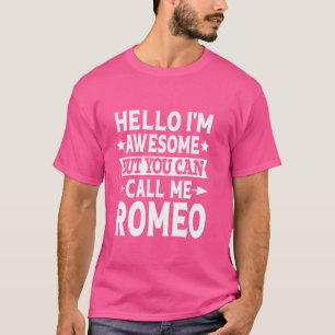 Camiseta Romeo Surname Me Chame De Sobrenome Da Família Rom