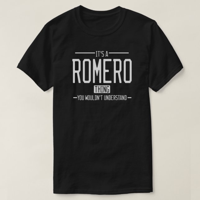 Camiseta Romero tem um sobrenome engraçado (Frente do Design)