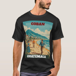 Camiseta Rompecabezas GUATEMALA COBAN Retro poster