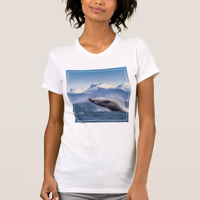 Camiseta Rompendo a baleia de Humpback em Alaska (Frente)