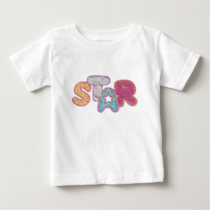Camiseta Romper do bebê do tutu da estrela