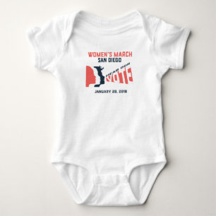 Camiseta Romper oficial do bebê do março San Diego das