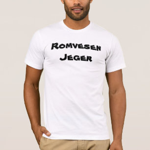 Camiseta Romvesen Jeger, caçador de Alienígenas em norueguê