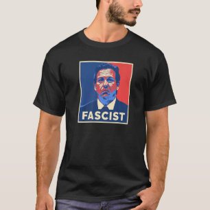 Camiseta Ron De Santis Retrato Fascista Má Governador da Fl