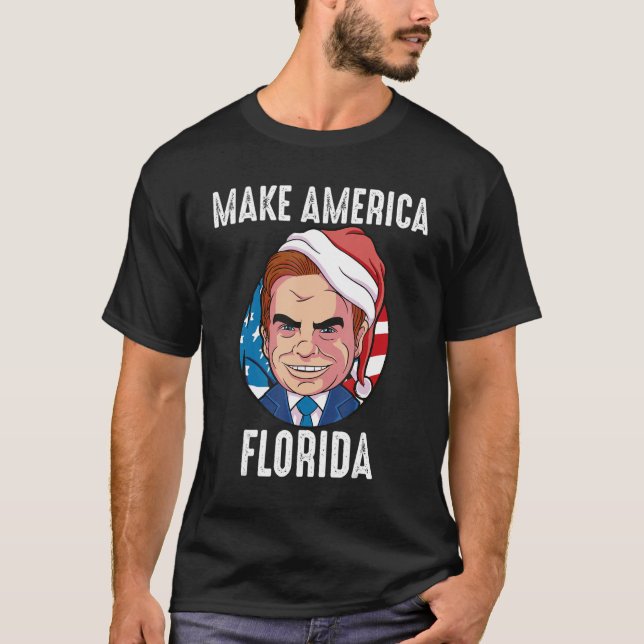 Camiseta Ron DeSantis Christmas DeSantis 2024 Make America (Frente)
