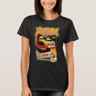 Camiseta Ron Desantis Escape Para Flórida Vinatge (Frente E