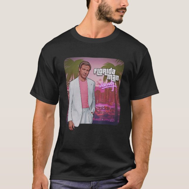 Camiseta Ron Desantis Isu2026 Florida Man Vice City (Frente)
