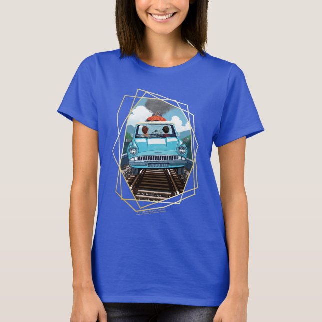 Camiseta Ron & HARRY POTTER™ de carro voador para HOGWARTS™ (Frente)