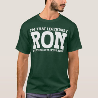 Camiseta Ron Nome Pessoal Primeiro Nome Engraçado Ron retro