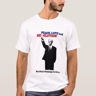 Camiseta Ron Paul - paz, amor e revolução!