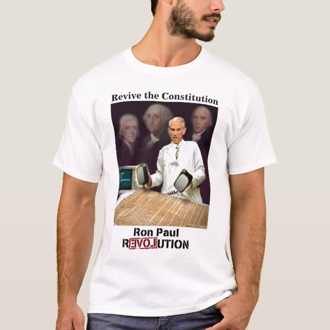 Camiseta Ron Paul: revive a constituição (Frente)