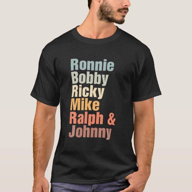 Camiseta Ronnie Bobby Ricky Mike Ralph E Johnny (Frente)