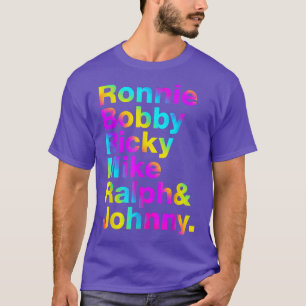 Camiseta Ronnie Bobby Ricky Mike Ralph e Johnny Tie Dye