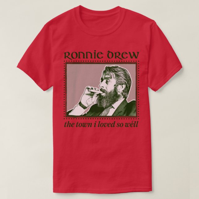 Camiseta Ronnie Drew Vintage Style Fan Design (Frente do Design)