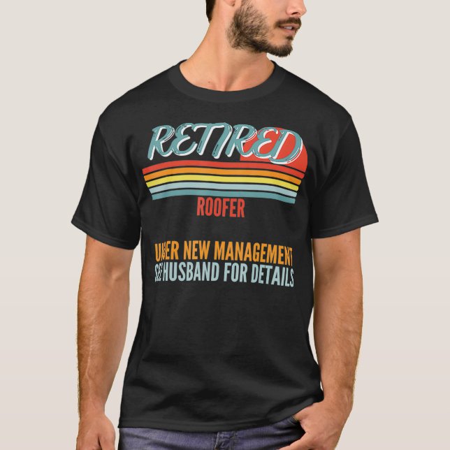 Camiseta Roofer Aposentado Sob Novo Gif De Retirada De Gere (Frente)