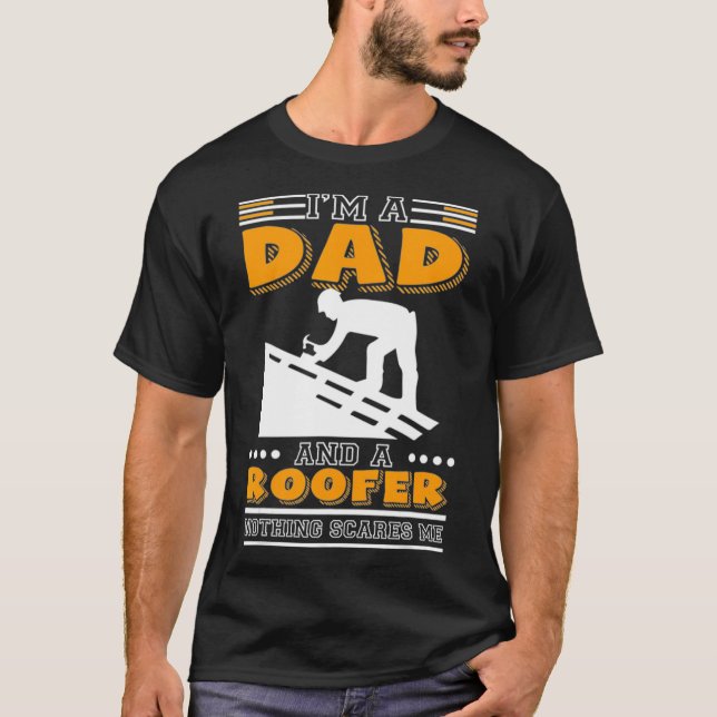 Camiseta Roofer Construction Honest Working American Fearl (Frente)
