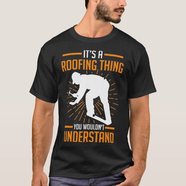 Camiseta Roofer Construction Worker Gift  (Frente)
