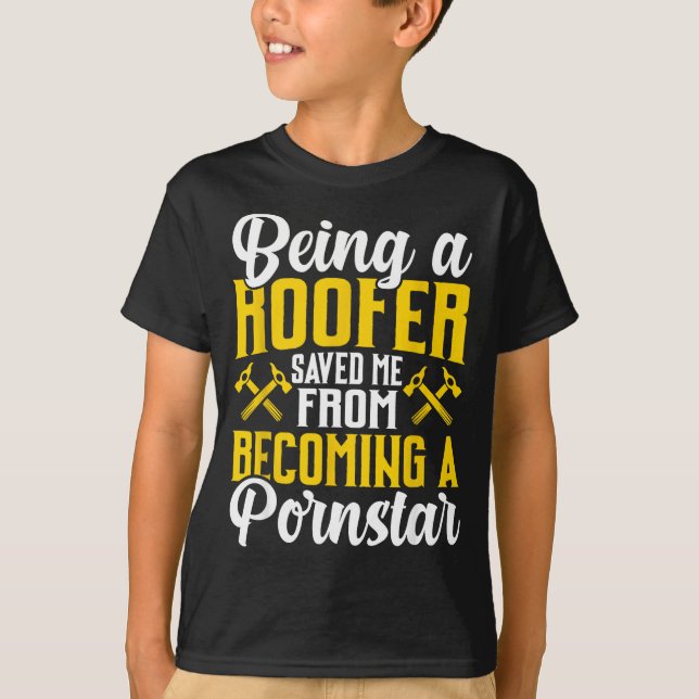 Camiseta Roofer Funny Roofing Tee For Coworker Novelty  (Frente)