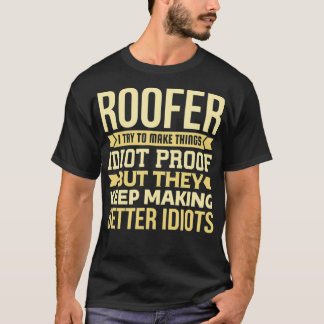Camiseta Roofer Gift Tento Fazer Coisas Idiotas Sarcásticas
