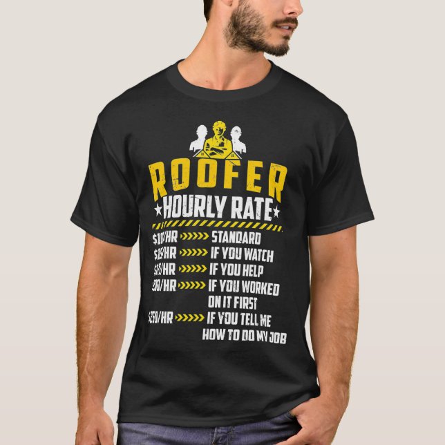 Camiseta Roofer Tarifa Horária Multinidade Multinacional Mã (Frente)