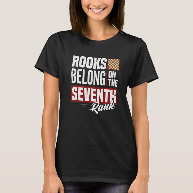 Camiseta Rooks Pertence À Sétima Fileira Chess Checkmate R (Frente)