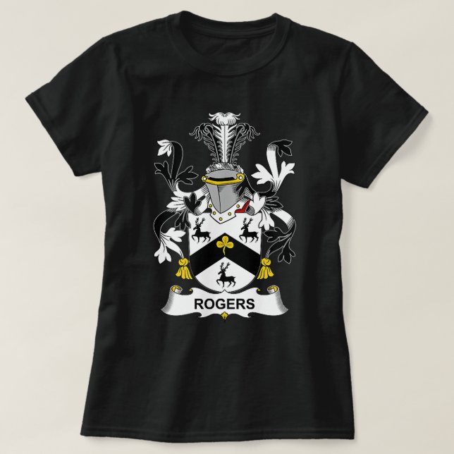 Camiseta Rooney Casaco da Guarda Familiar de Armas (Frente do Design)