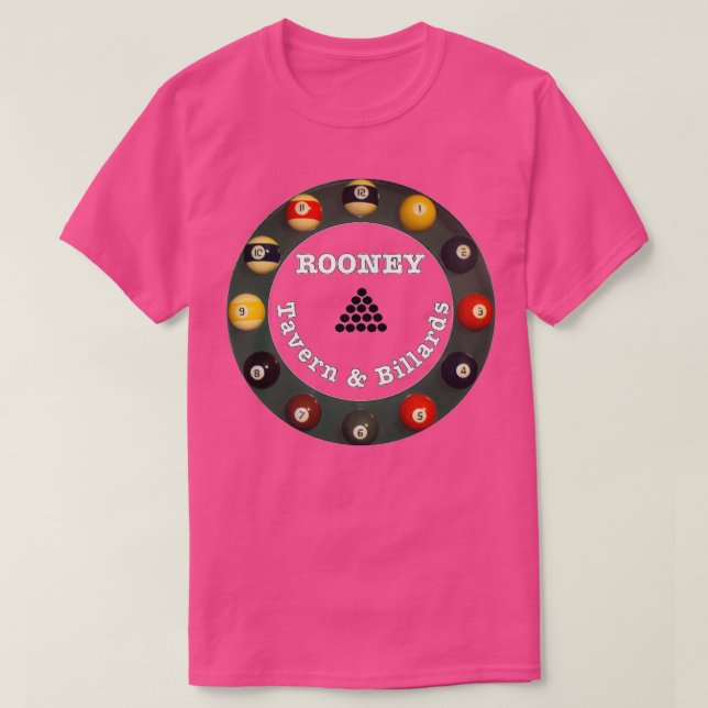 Camiseta Rooney Tavern amp Billiards (Frente do Design)