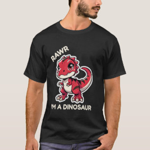 Camiseta Roooar Eu Sou Um Monstro T-Rex Cartoon Dinossauro