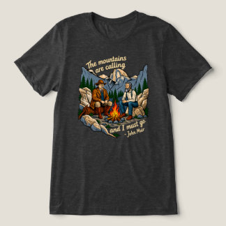 Camiseta Roosevelt e Muir Yosemite Chamando