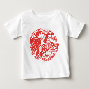 Camiseta Rooster Chinês de Corte de Papelão 2017