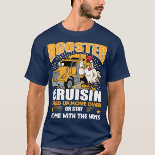 Camiseta Rooster Cruisin Motorck Acelera O Movimento Do Mot