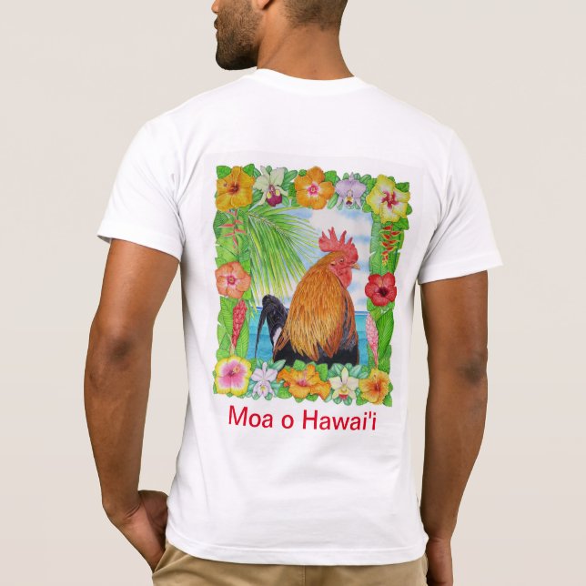 Camiseta Rooster Havaiano (Verso)