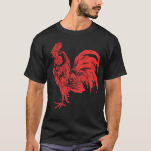 Camiseta Rooster Red Cocky Vintage