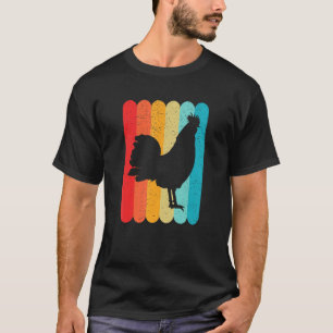 Camiseta Rooster Silhuette Retro Vintage Lines 70s 80s Dis