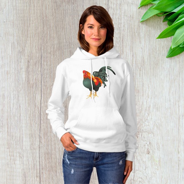 Camiseta Rooster Womens Hoodie (Criador carregado)