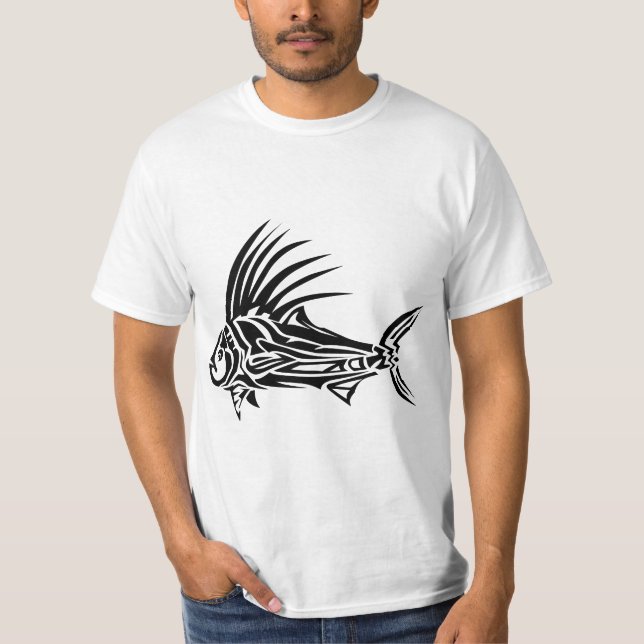 Camiseta Roosterfish - Cool Rooster Fish Tribal  (Frente)