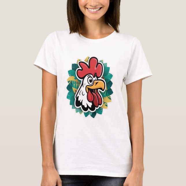 Camiseta roosters sticker (Frente)