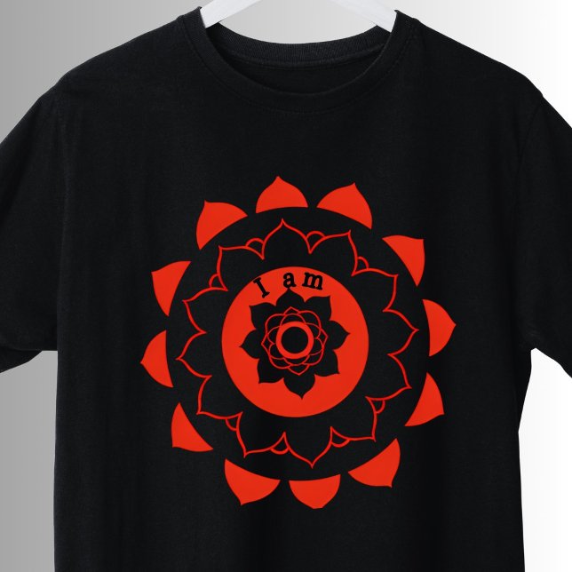 Camiseta Root Chakra Muladhara Red Mandala Yogi (Criador carregado)