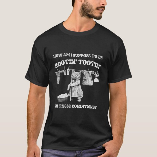 Camiseta Rootin 'Tootin' Design Como Eu Deveria Estar (Frente)