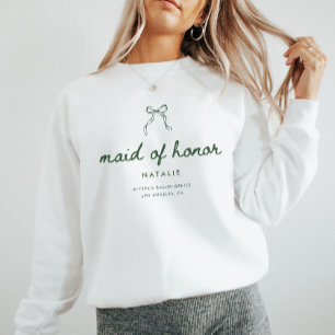 Camiseta Ropa de Dama de Honra com Rótulo Moderno Coquette