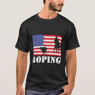 Camiseta Roping Americano Flag Americano Vintage Rodeo
