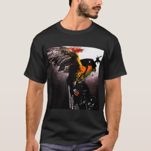 Camiseta roque punk 80s popular 90s música turnê letras eng